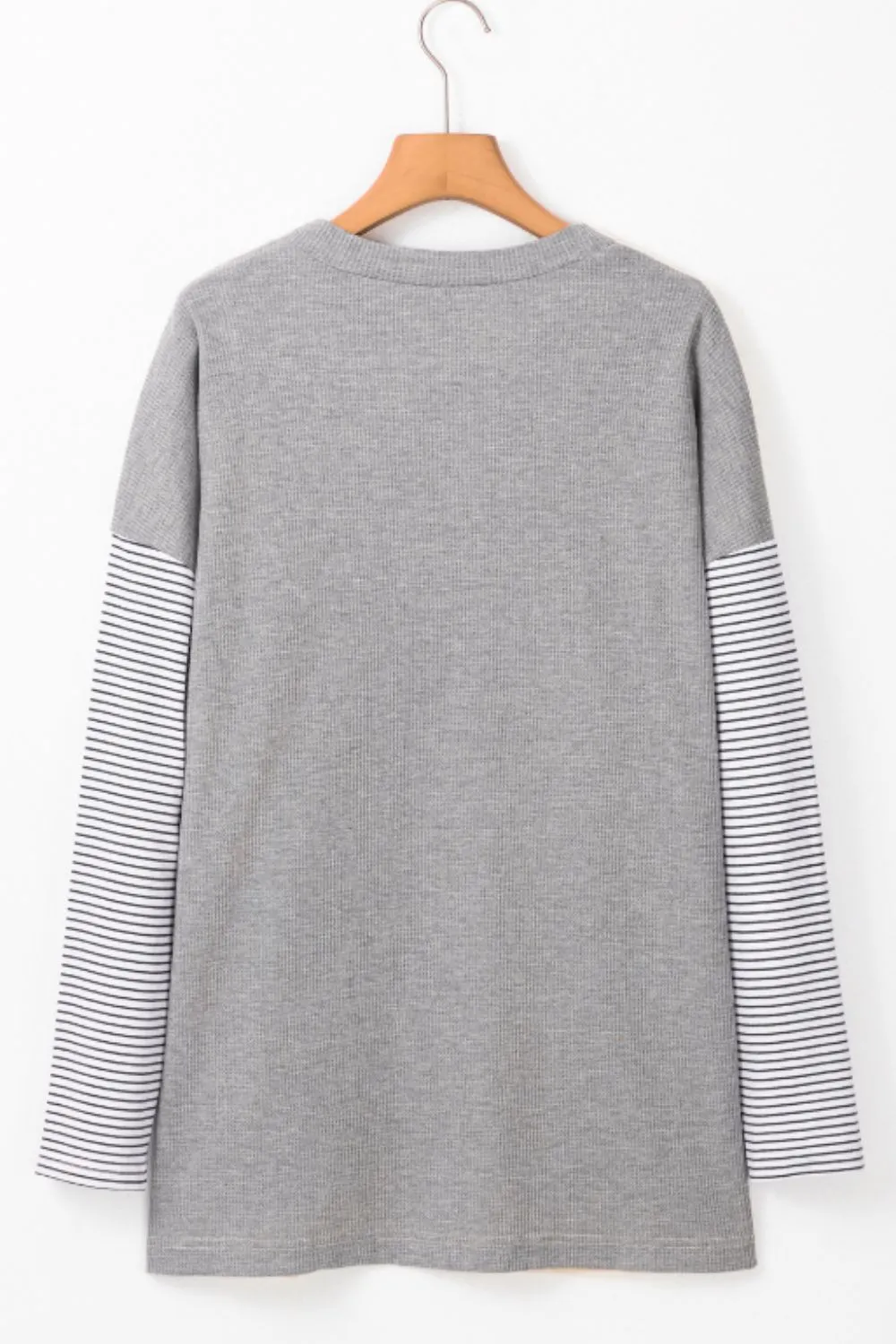 Open Front Long Sleeve Striped Cardigan with Pockets, image 4