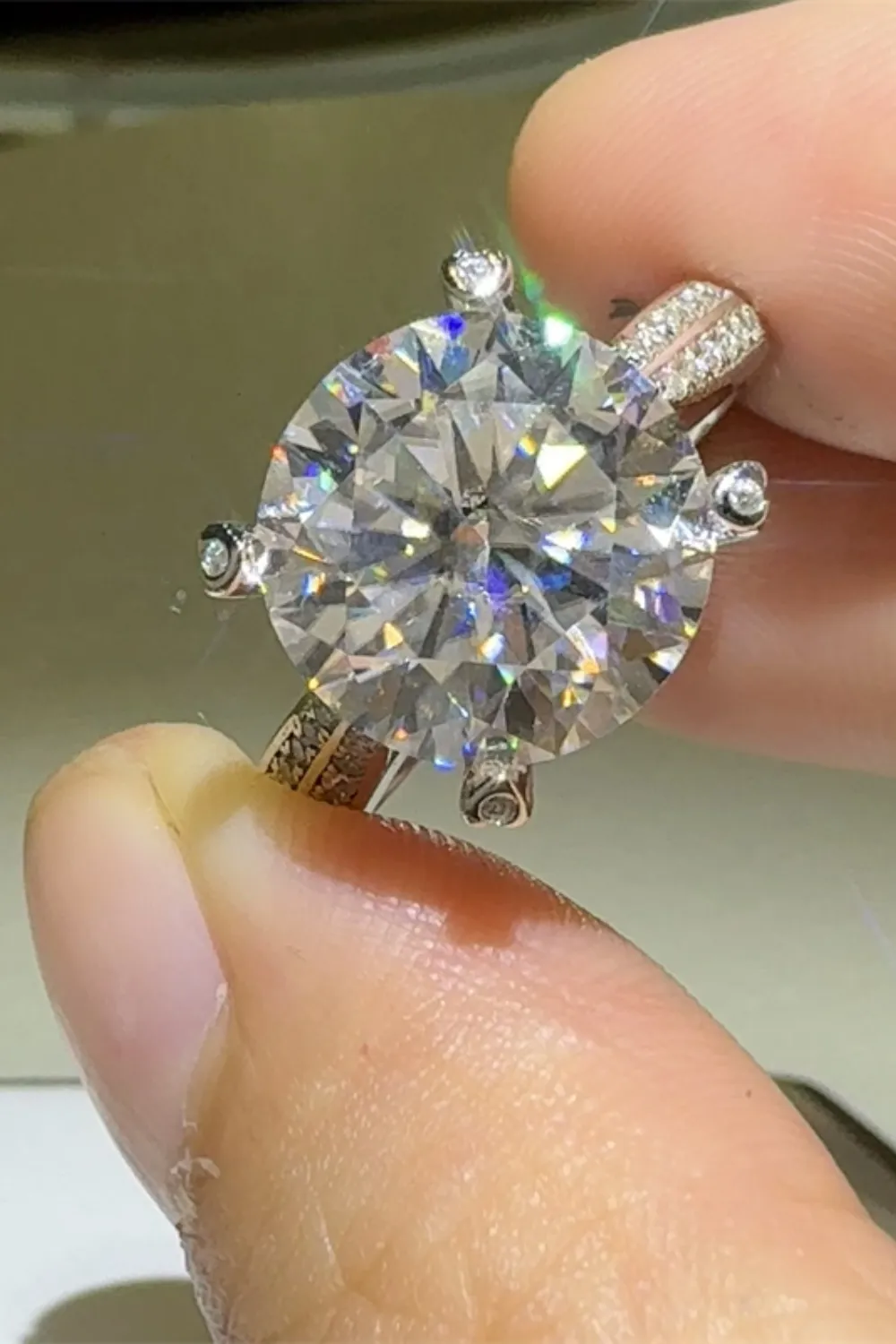 5 Carat Moissanite 925 Sterling Silver Ring, image 3