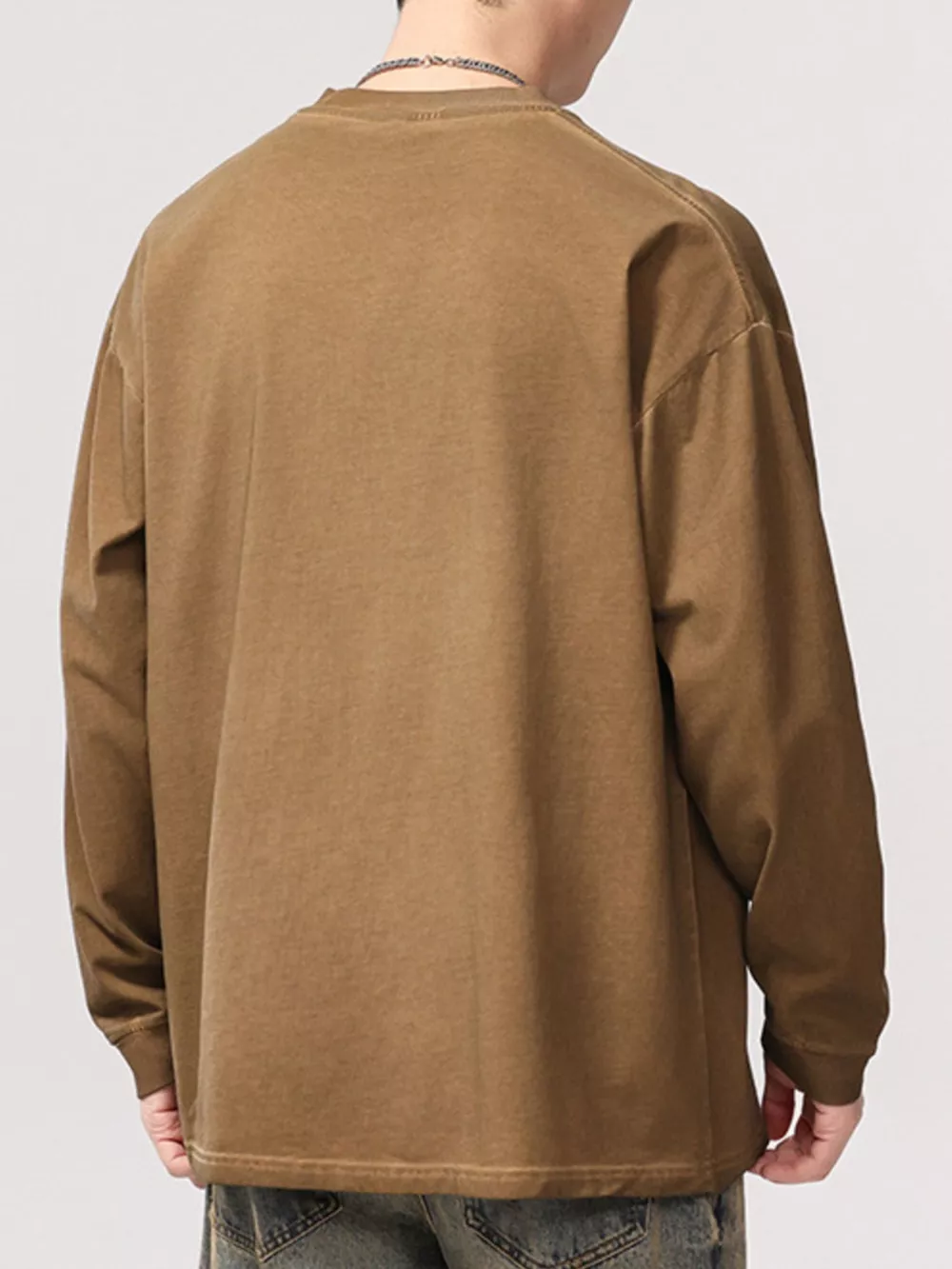 Men's Plus Size Letter Graphic Long Sleeve T-Shirt, image 10