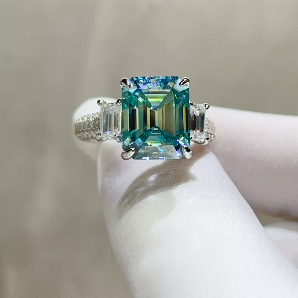 5 Carat 925 Sterling Silver Moissanite Ring, image 5