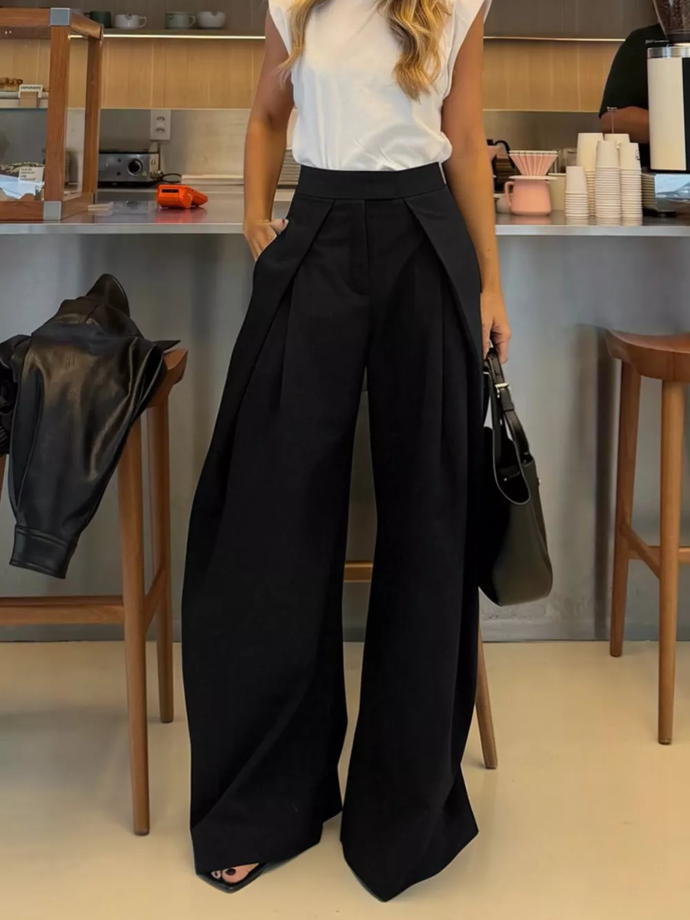 High-Waisted Wide-Leg Pants, image 8