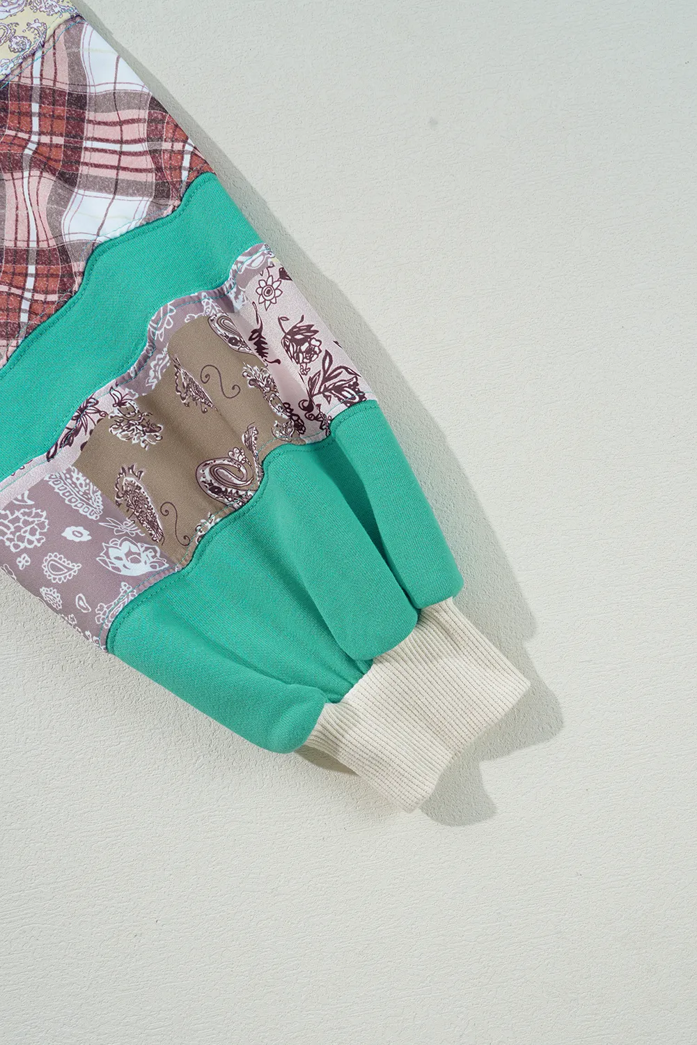 Printed Round Neck Long Sleeve Blouse, image 4