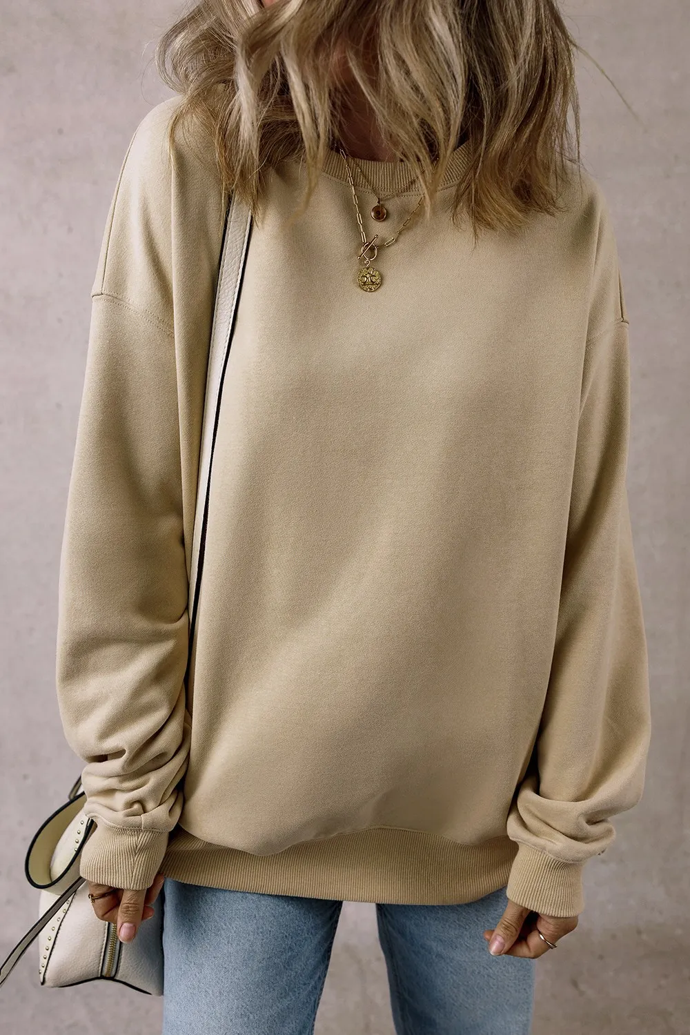 Round Neck Long Sleeve Sweatshirt, image 7