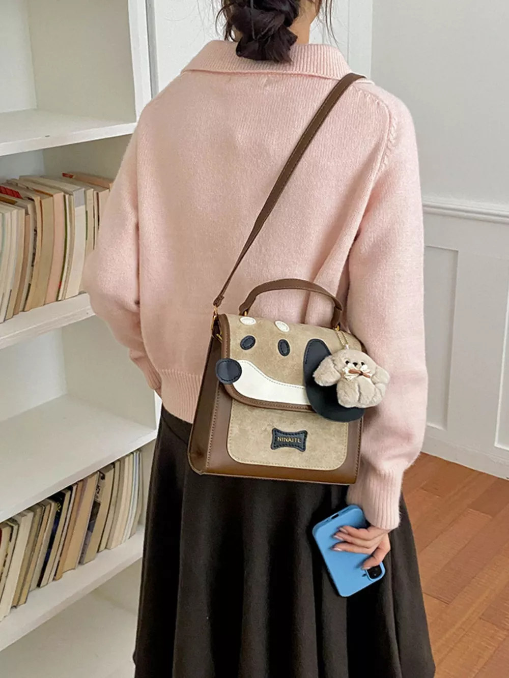 Color Block Backpack Bag, image 4