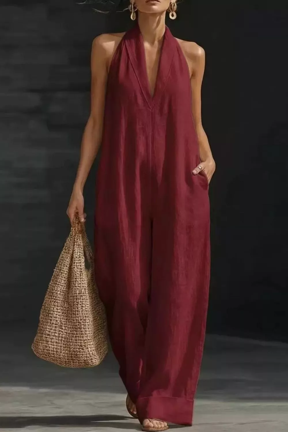 Sleeveless Wide Leg Jumpsuit, image 13