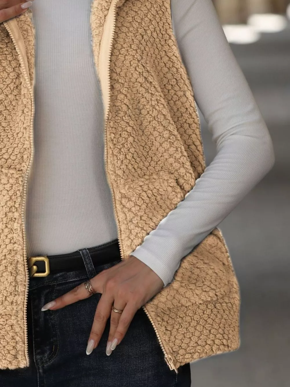 Zip-Up Vest Coat, image 7