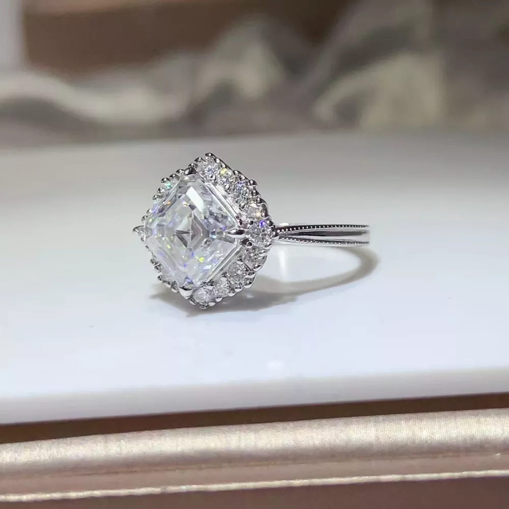 3 Carat Moissanite 925 Sterling Silver Ring, image 4