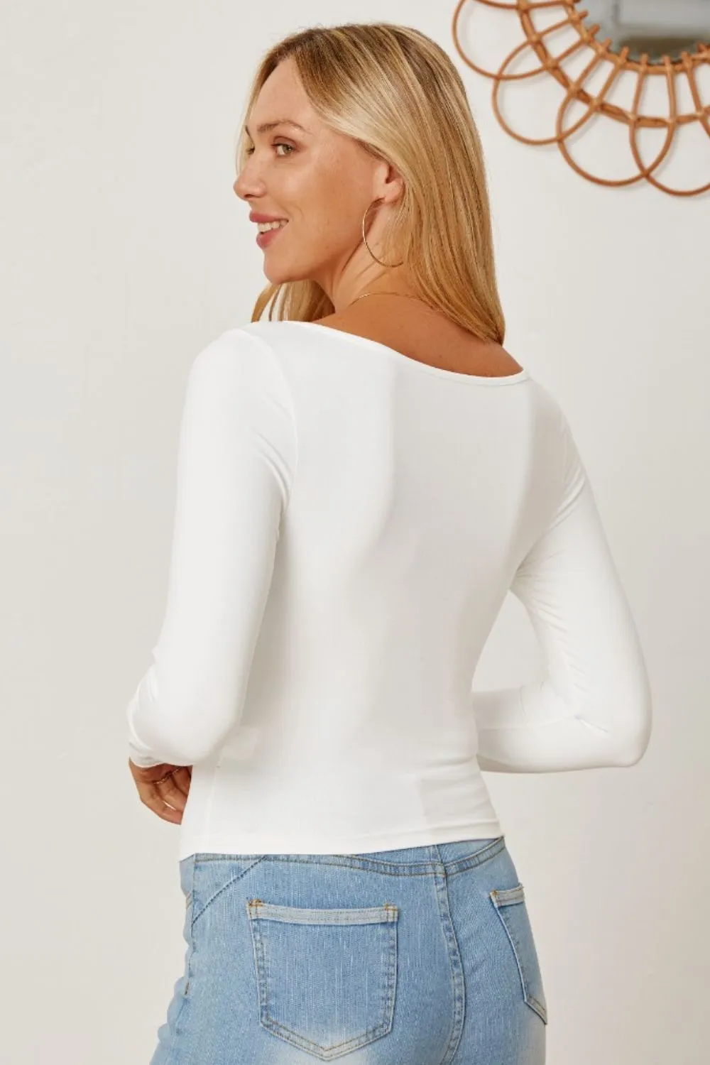 Ruched Long Sleeve T-Shirt, image 3