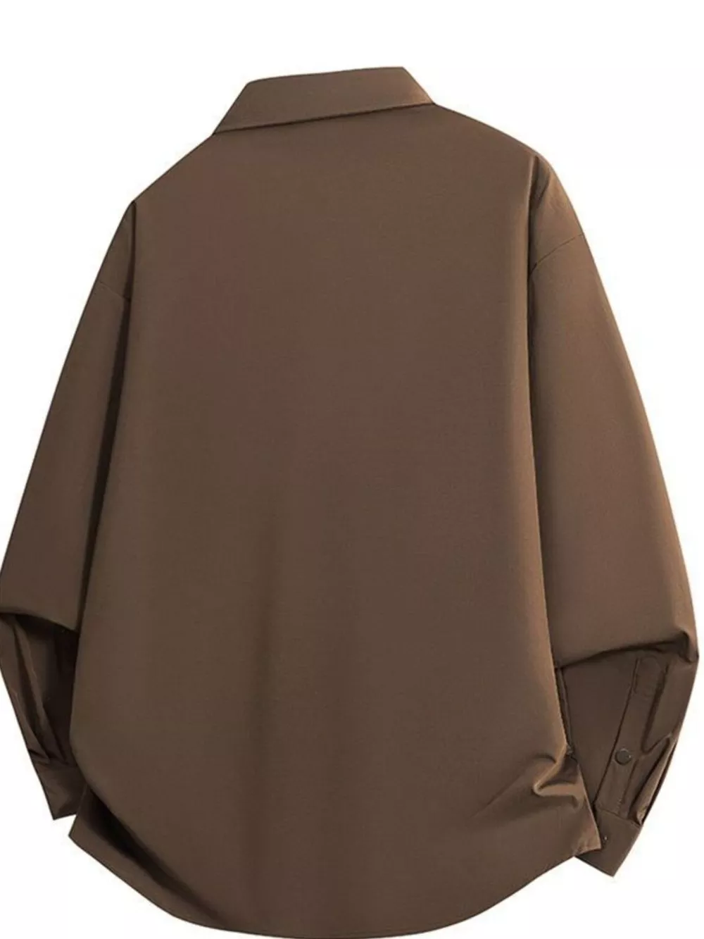 Men's Full Size Snap Down Long Sleeve Shacket Plus Size, image 2