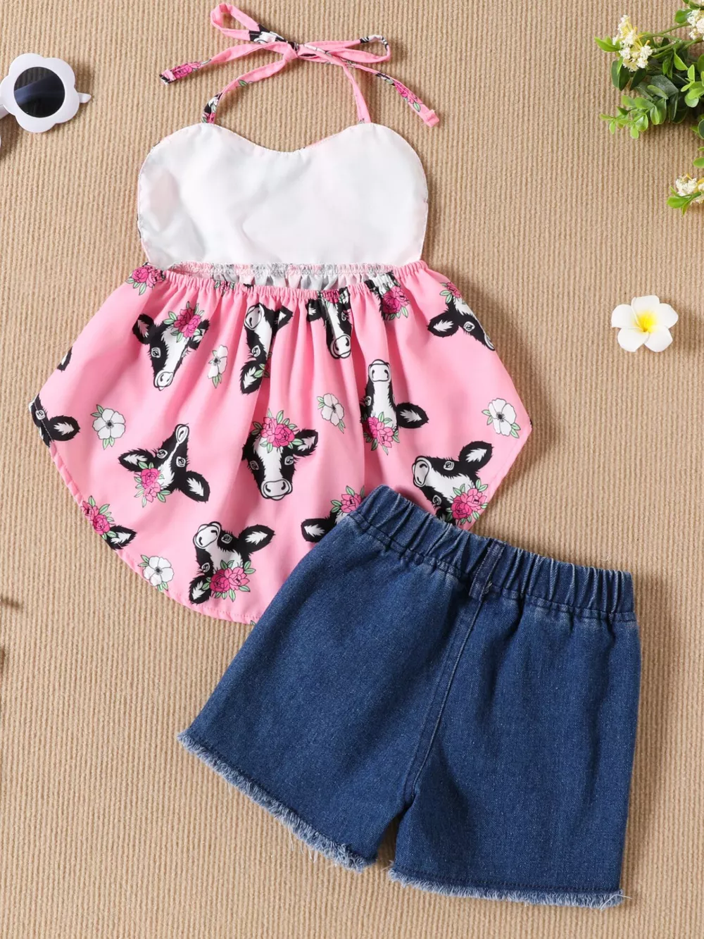 Children's Halter Neck Cami and Denim Shorts Set, image 13