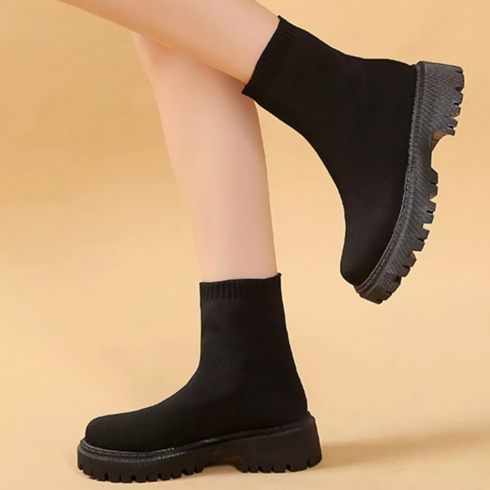 Round Toe Block Heels Boots, image 10