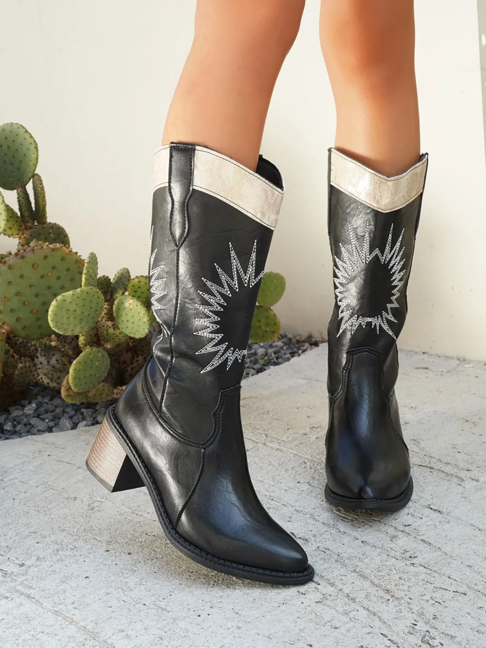 Point Toe Block Heels Boots, image 10