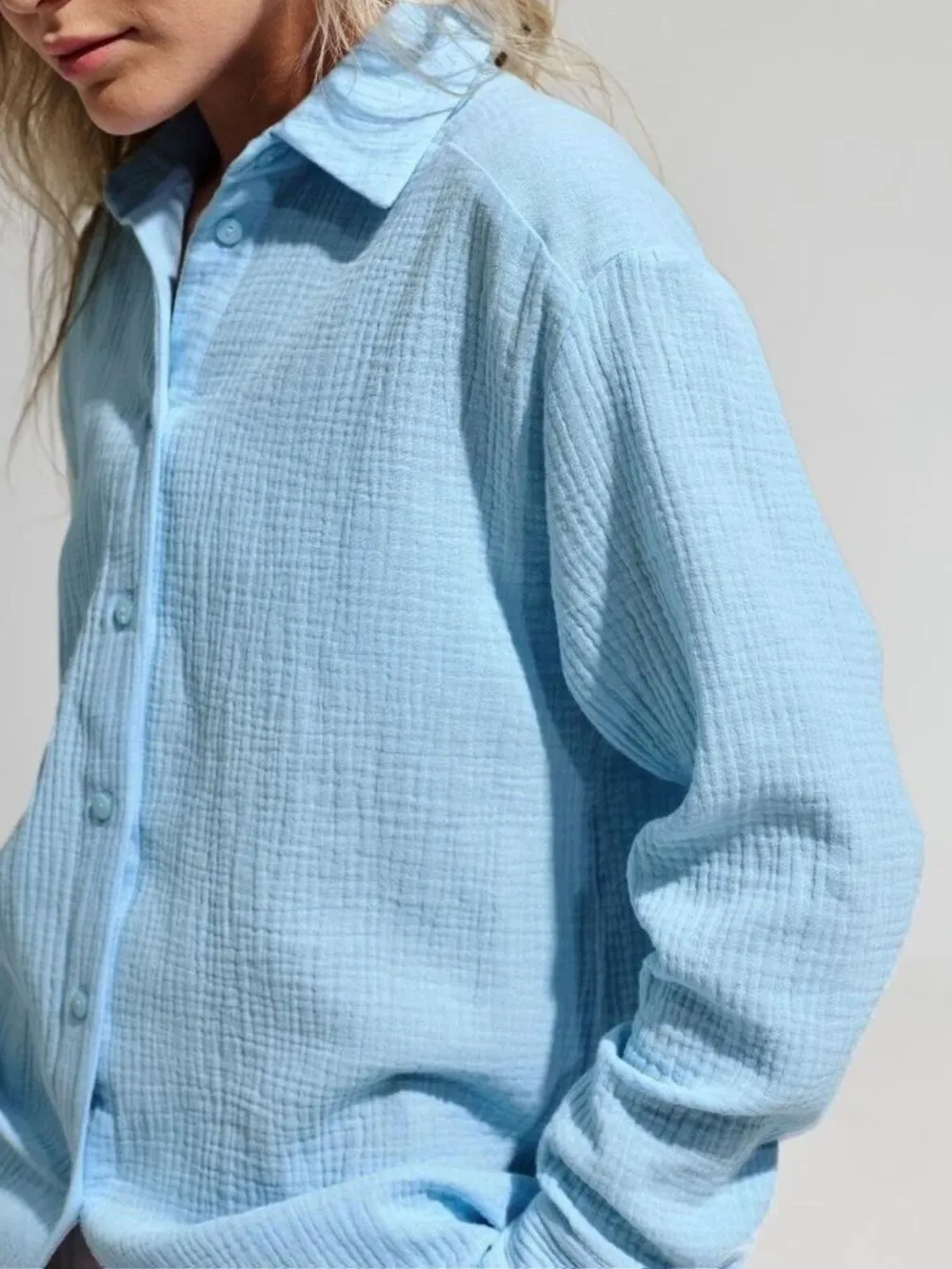 Button Up Long Sleeve Texture Shirt, image 13