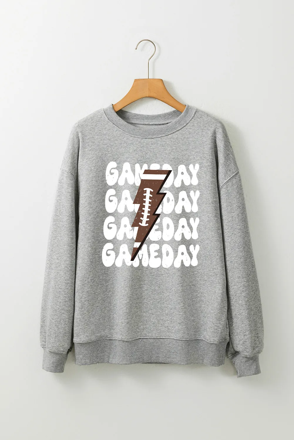 GAME DAY Round Neck Long Sleeve Sweatshirt, image 3