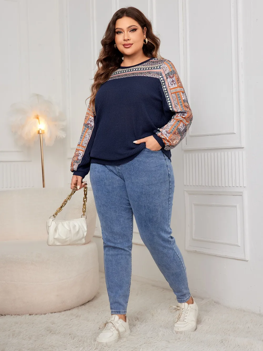 Plus Size Printed Long Sleeve Sweatshirt, image 13