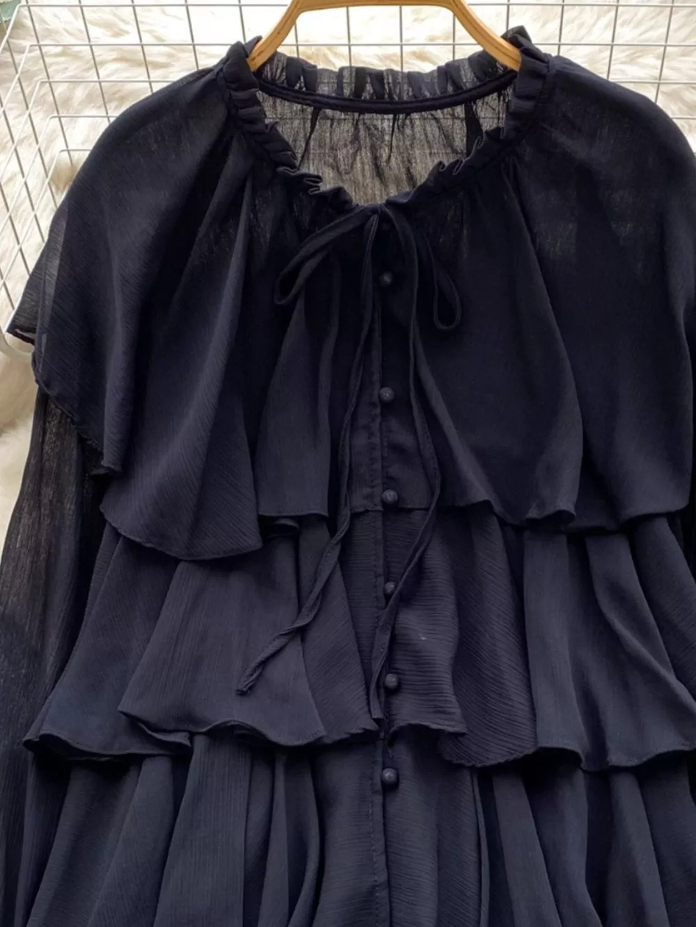 Ruffle Tiered Chiffon Blouse, image 25