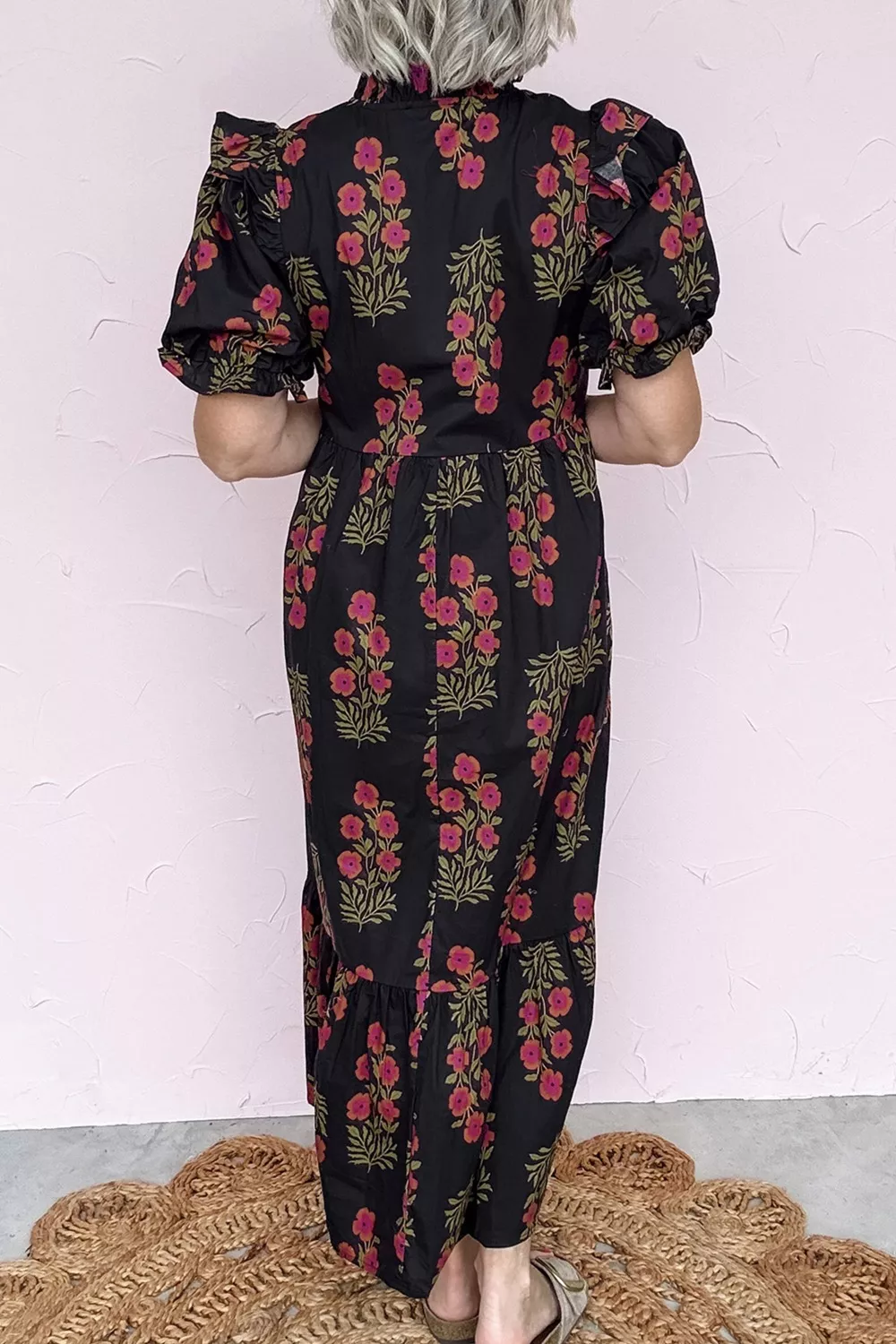 Floral Print Tiered Maxi Dress, image 6