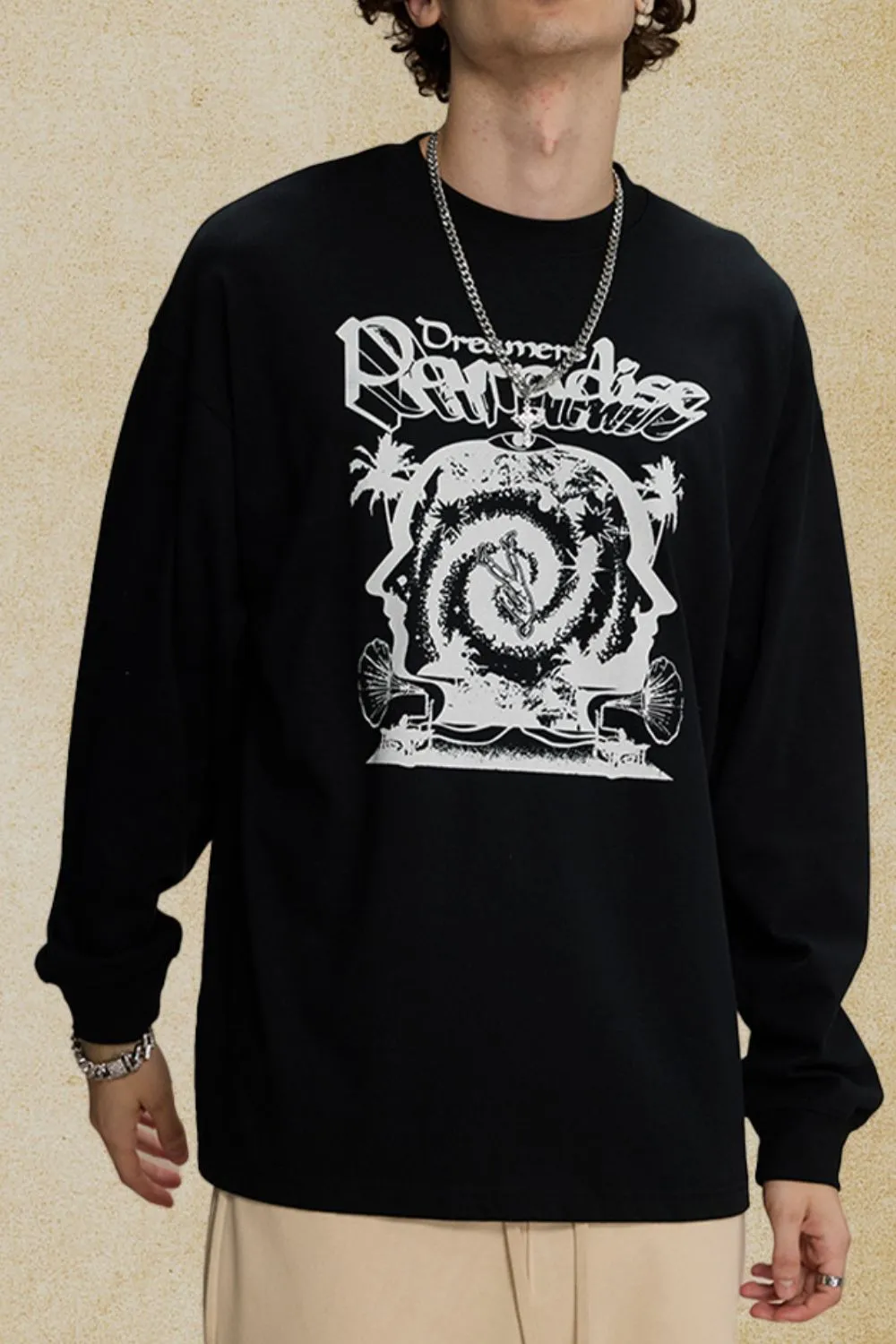 Men's Round Neck Graphic T-Shirt, image 7