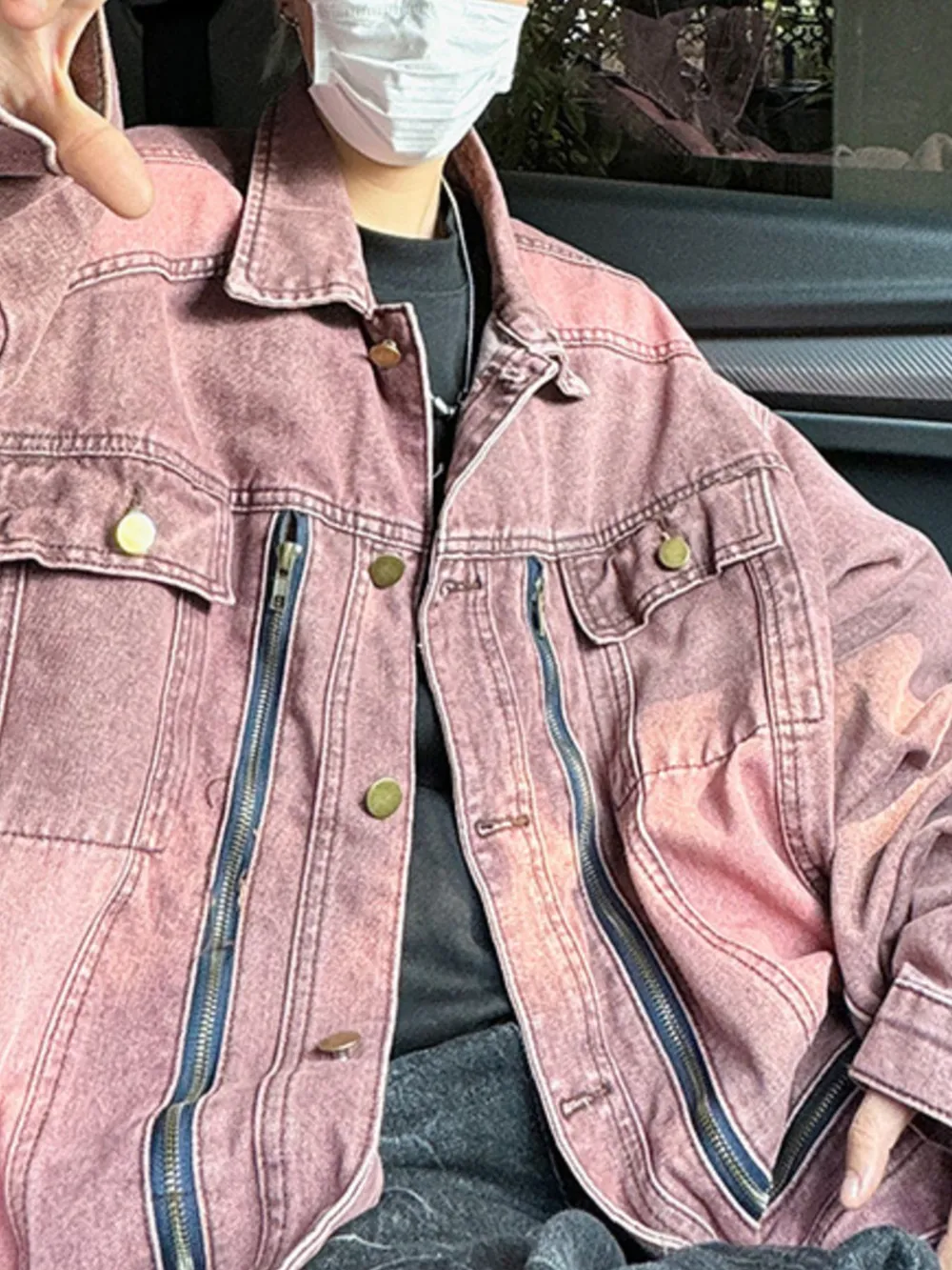 Men's Plus Size Button Up Long Sleeve Denim Jacket, image 3