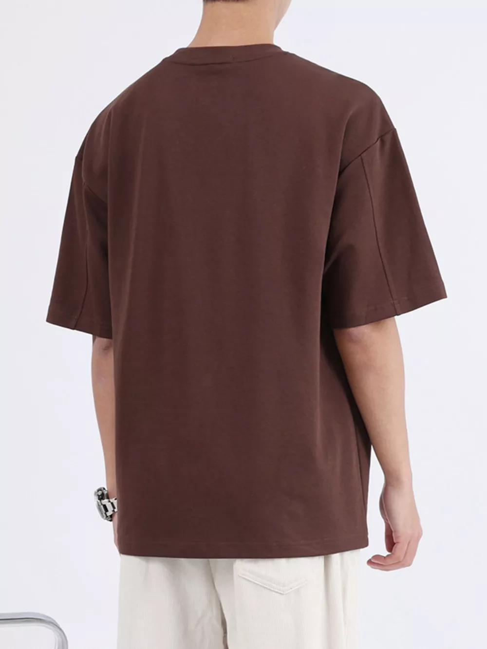 Men's Plus Size Half Sleeve Oversized T-Shirt, image 3