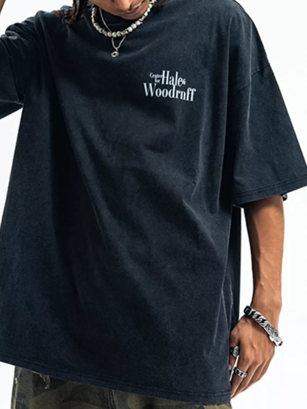 Men's Graphic Back Round Neck Half Sleeve T-Shirt, image 3