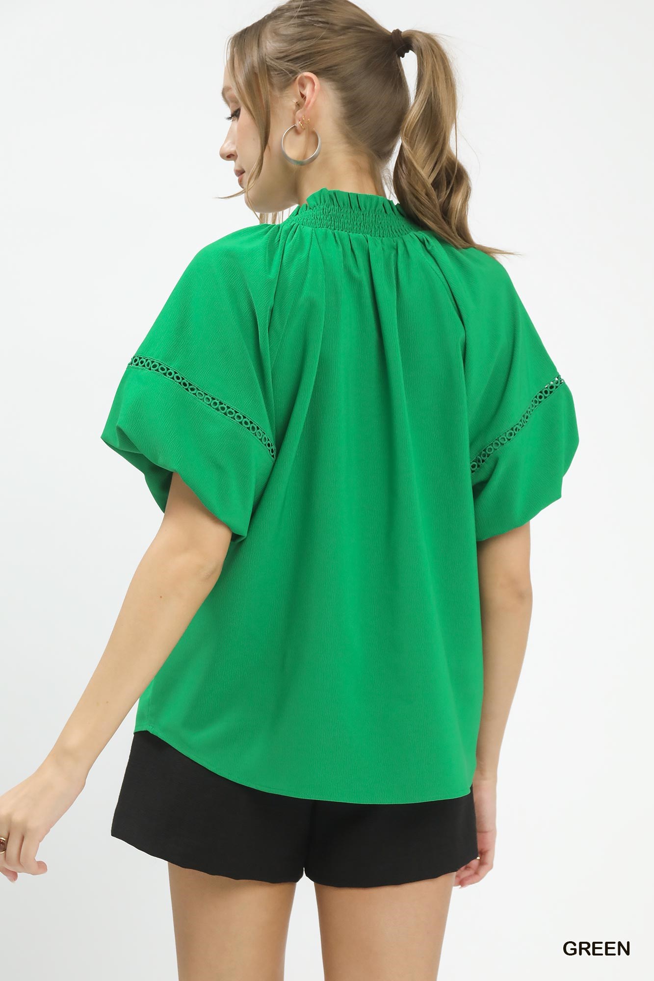 Lace Trim Peasant Top, image 5