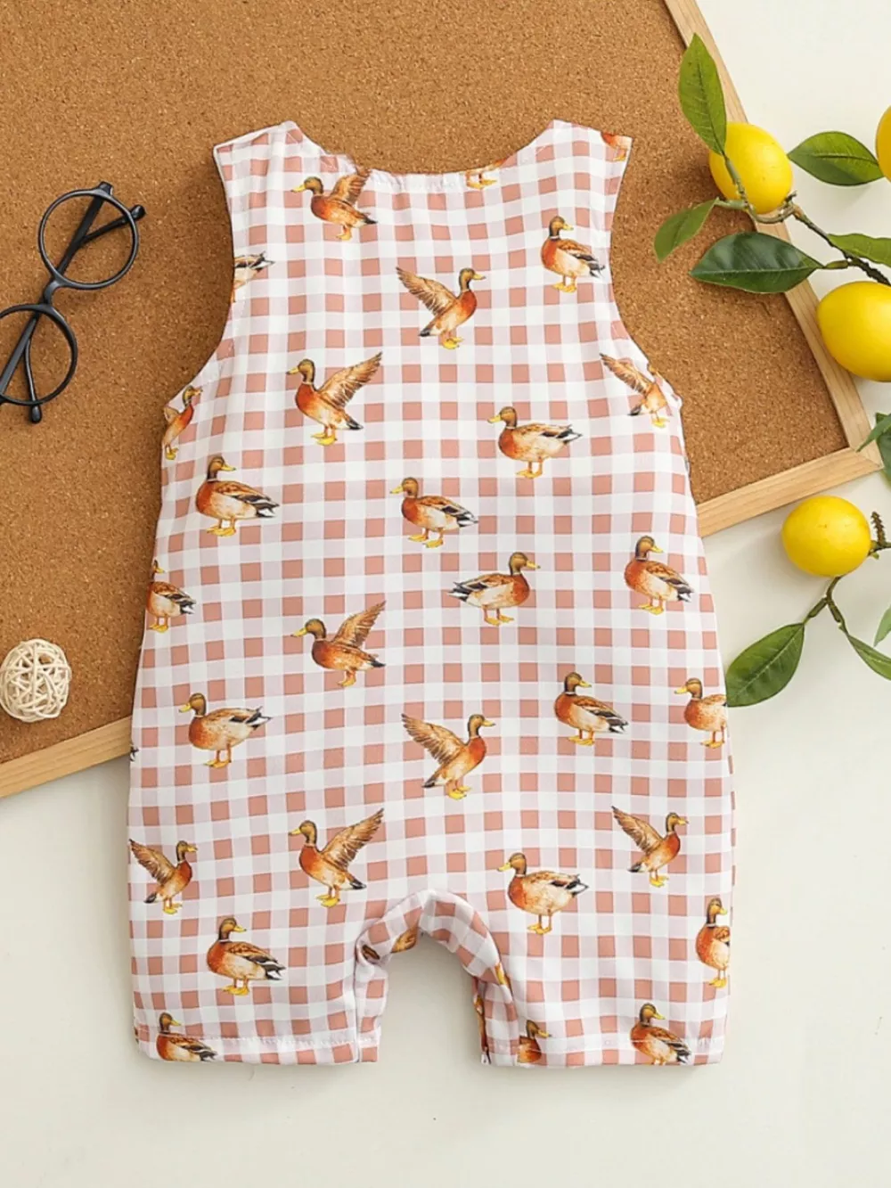 Children's Duck Gingham Sleeveless One-Piece, image 5