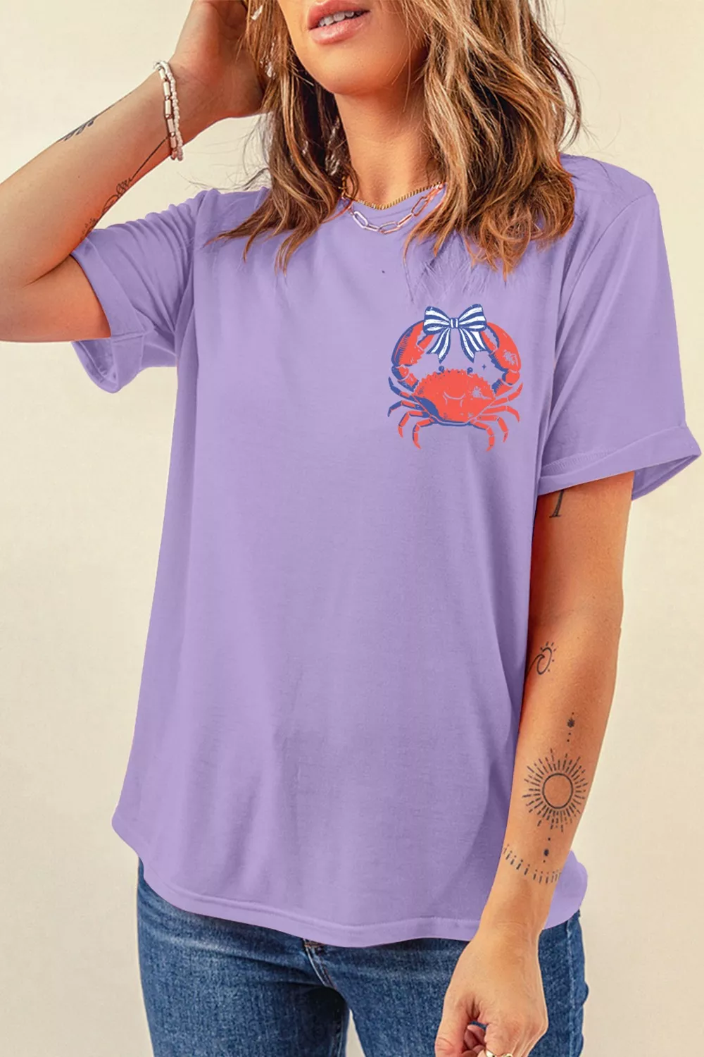 CRABBY Beach Day Graphic T Shirt, image 4