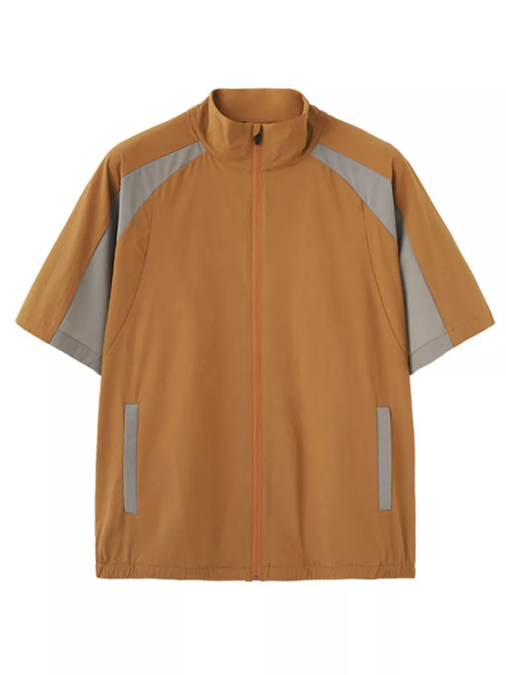 Men's Color Block Zip Up Short Sleeve Jacket, image 6