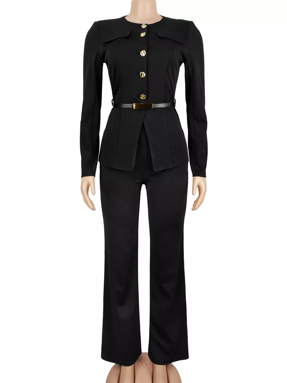 Button Up Long Sleeve Top and Pants Set, image 8