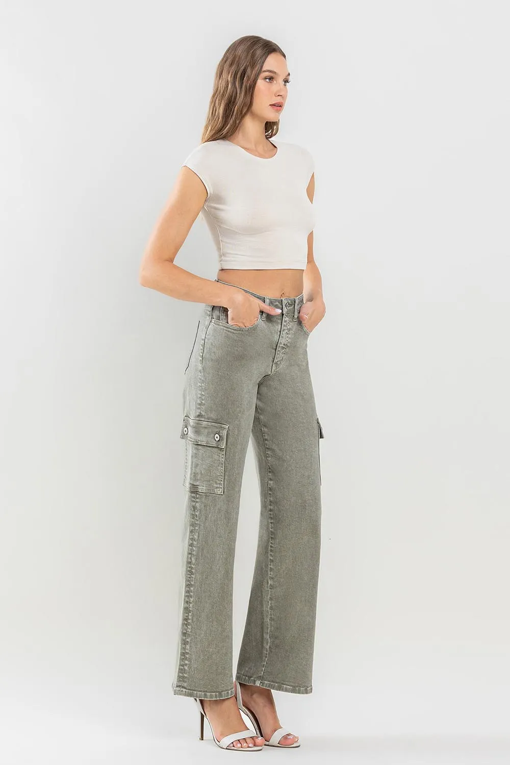 90's Super High Rise Cargo Jeans, image 11