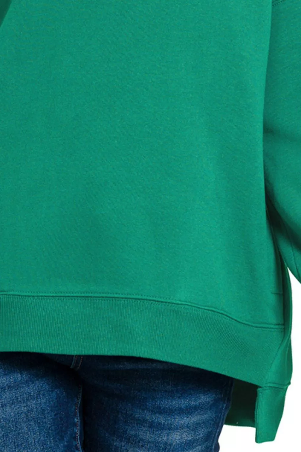 Fleece Hi-low Boyfriend Sweatshirts with Pockets, image 3