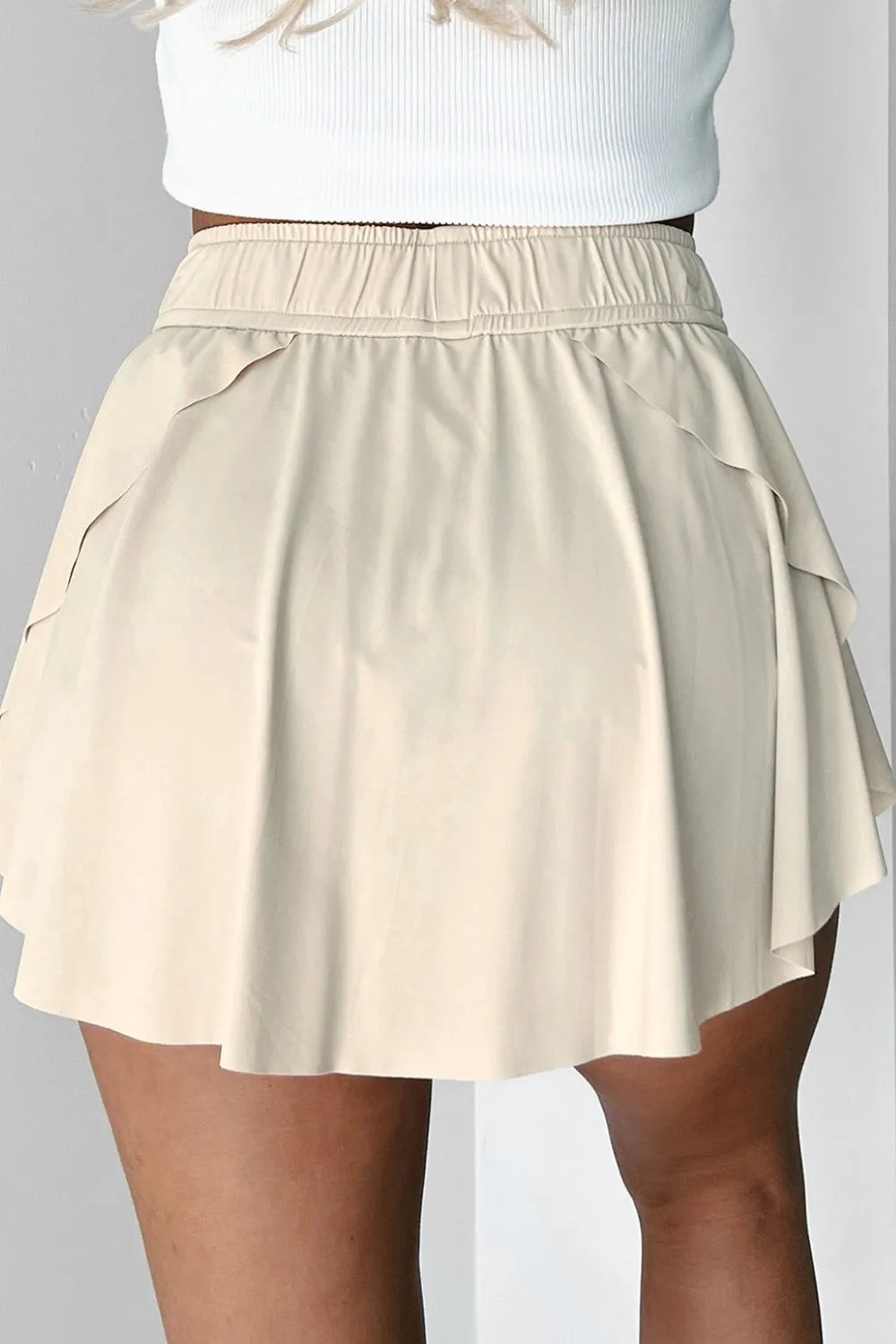 Drawstring High Waist Lined Active Skorts, image 15