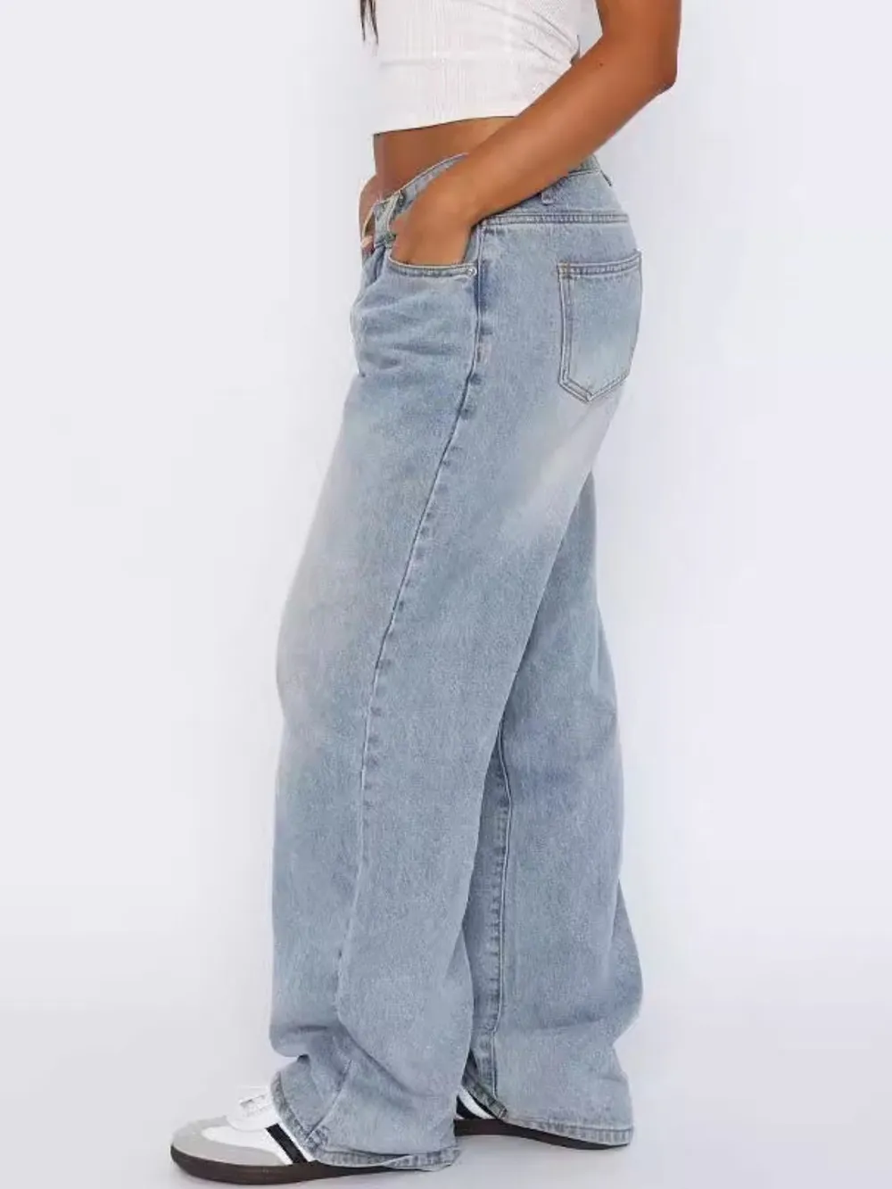 Wide Leg Jeans with Pockets, image 8