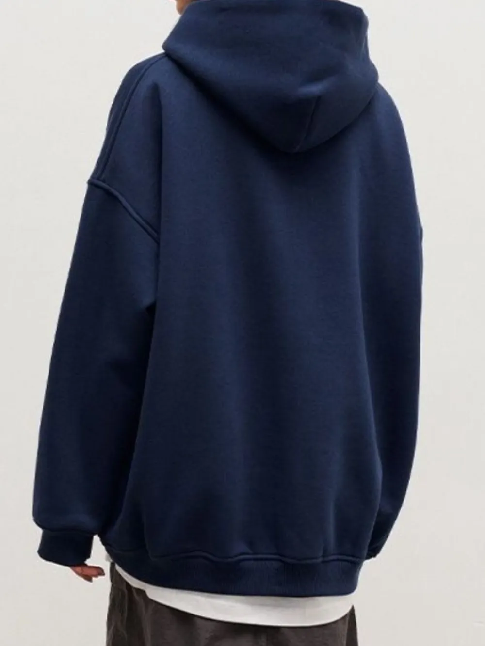 Pocketed Dropped Shoulder Long Sleeve Hoodie, image 12