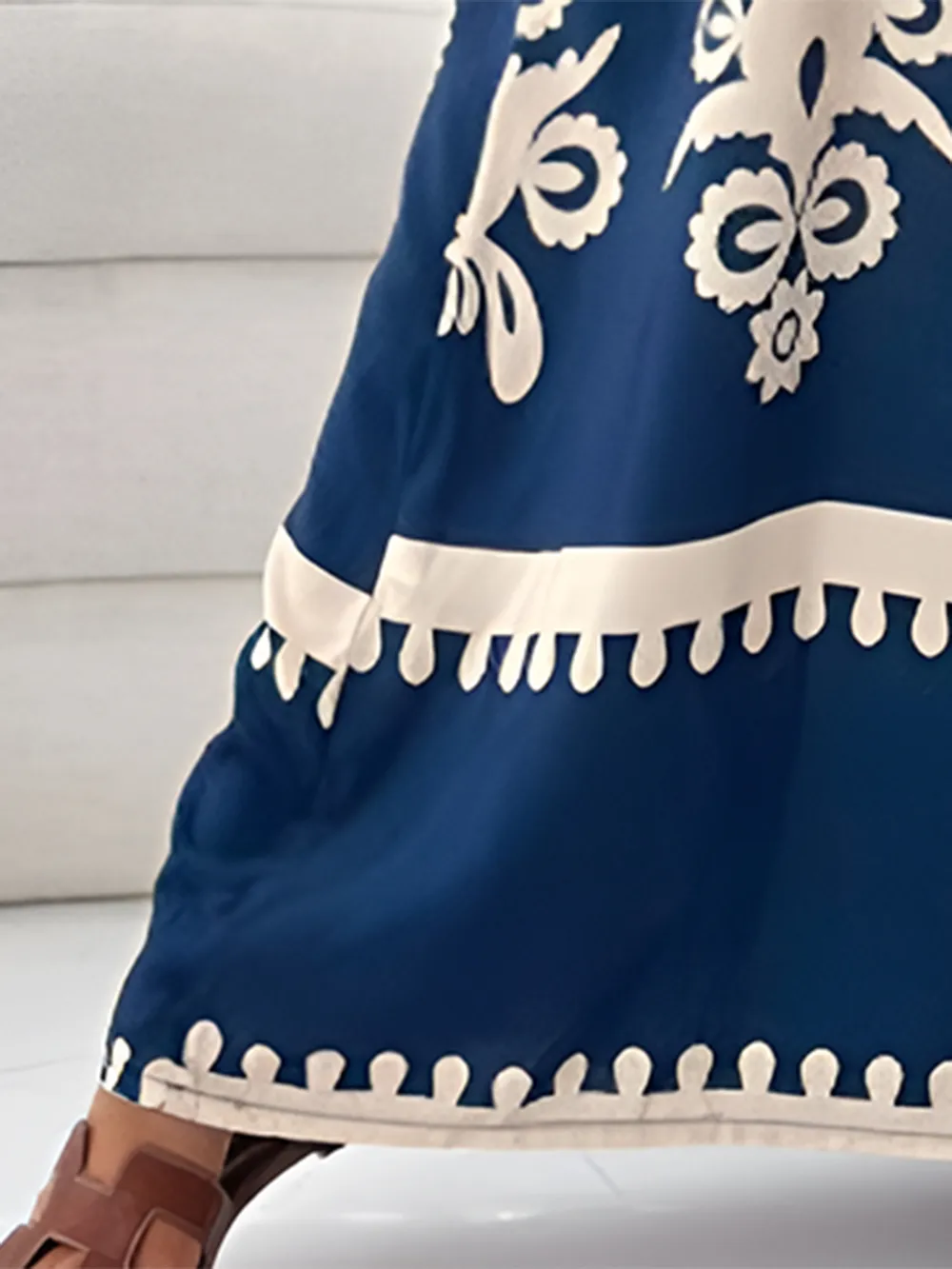 Printed Spaghetti Strap Sleeveless Maxi Dress, image 8