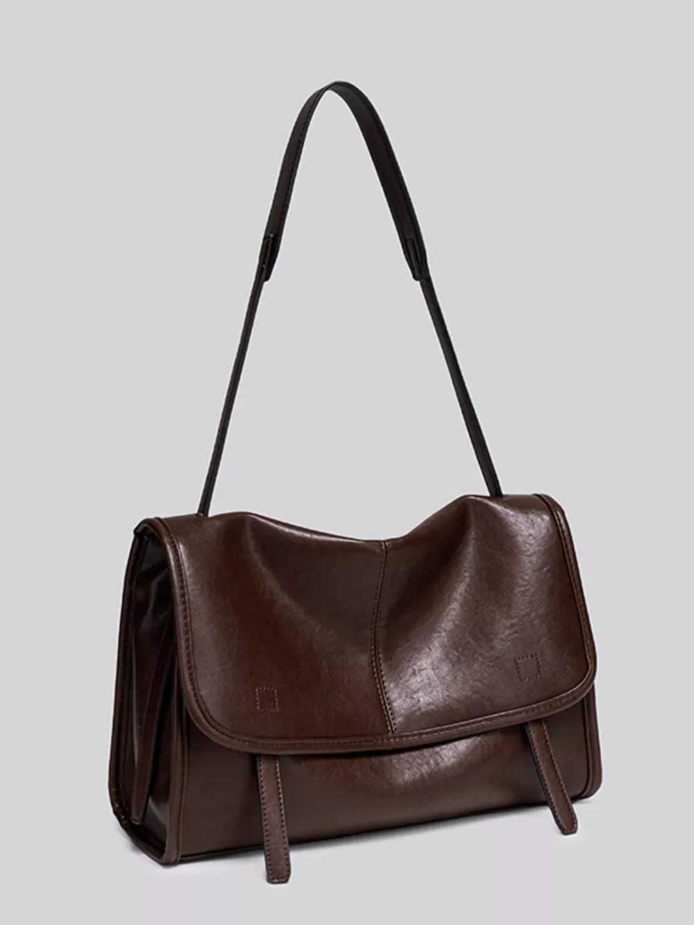PU Leather Messenger Shoulder Bag, image 9