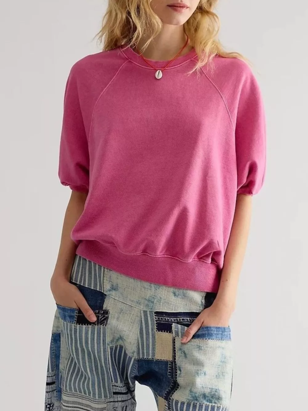 Full Size Raglan Short-Sleeve Sweatshirt Plus Size, image 3