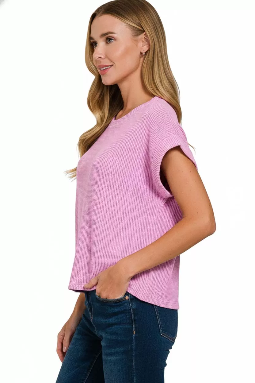 Short Sleeve Crew Neck Sweater, image 3