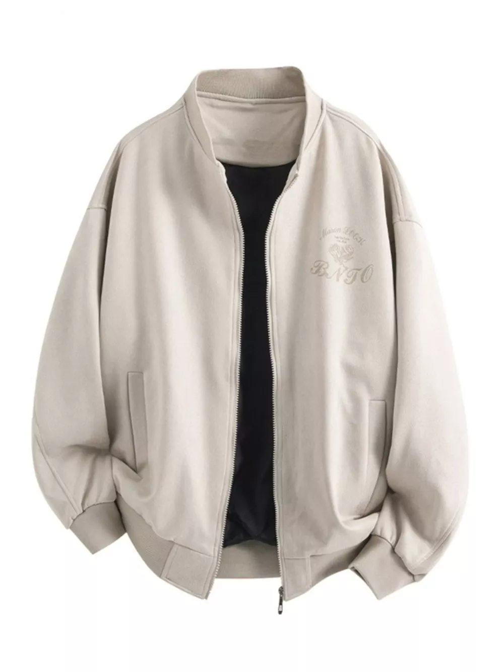 Men's Plus Size Zip Up Long Sleeve Jacket, image 4