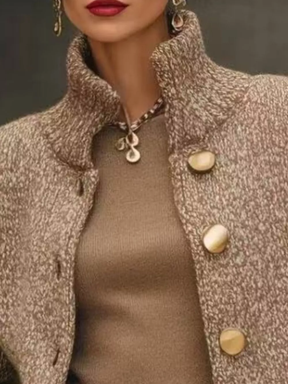 Full Size Button-Down Long Sleeve Cardigan Plus Size, image 2
