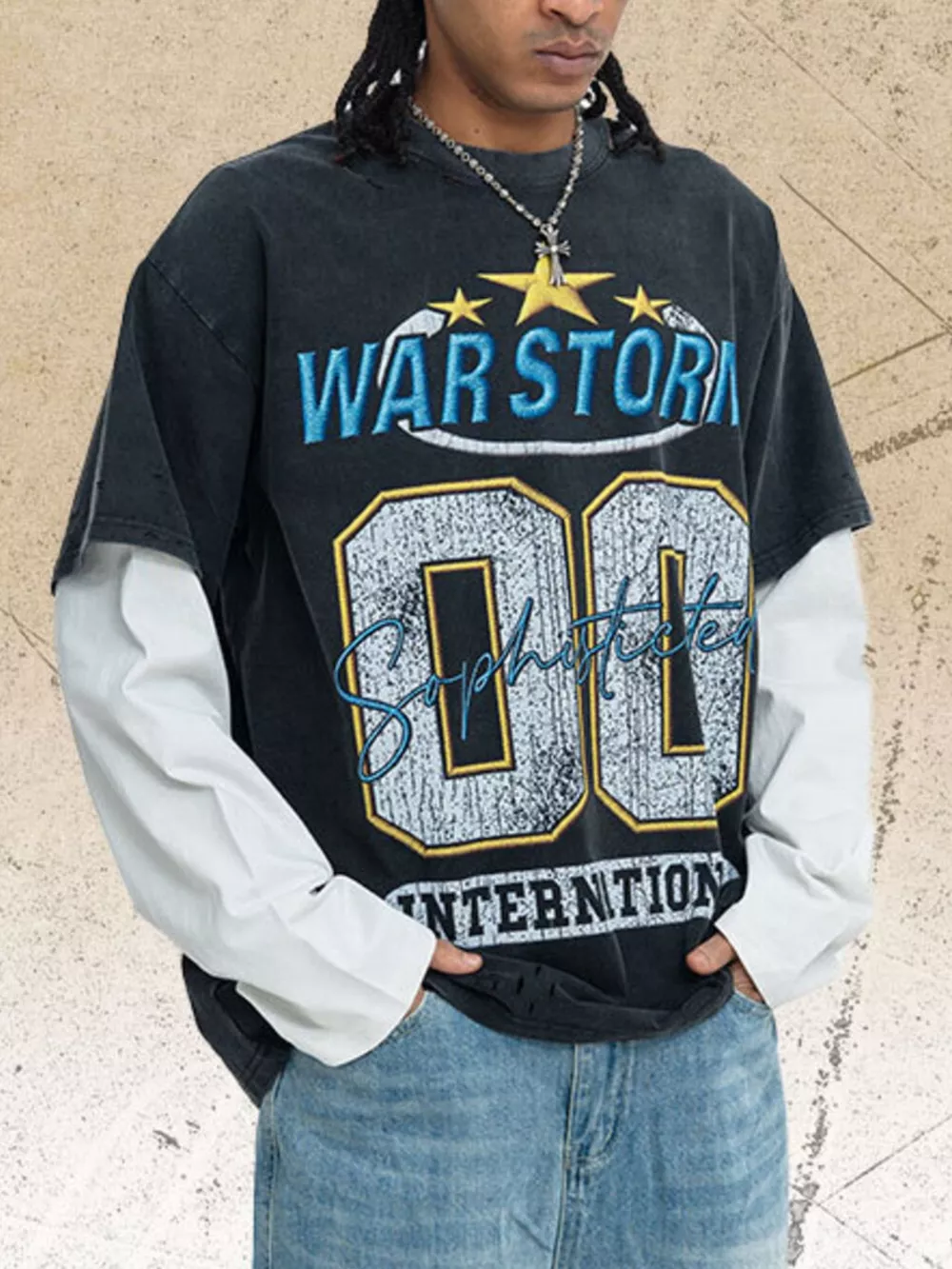 Men's Vintage War Storm "00" International Graphic T-Shirt, image 3