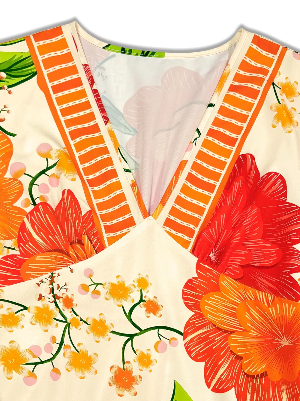 Floral Print V-Neck Maxi Dress, image 5