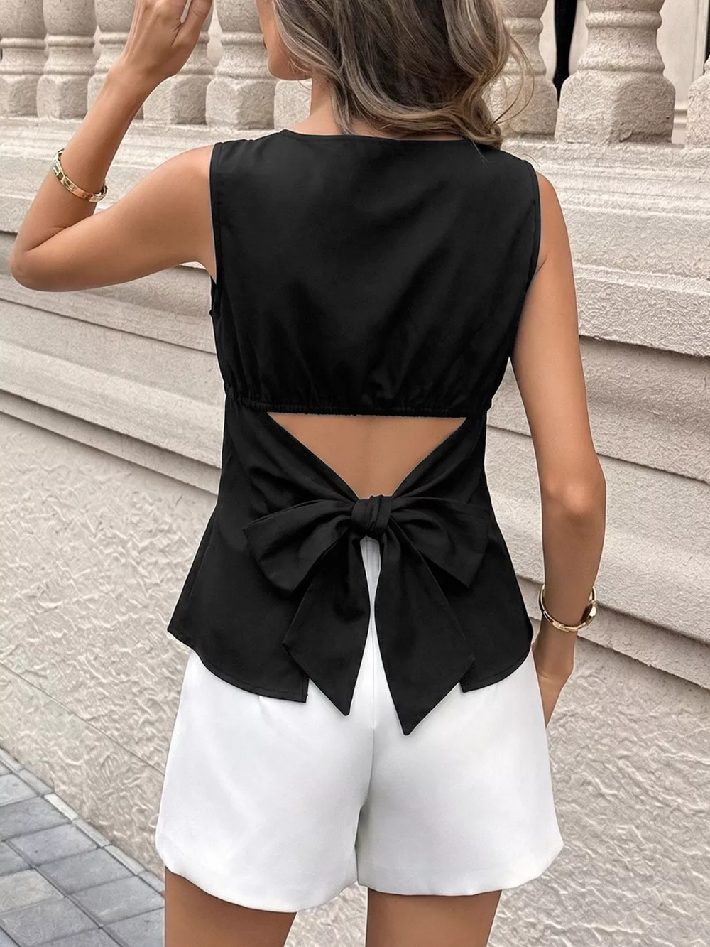 Cutout Back Sleeveless Top, image 7