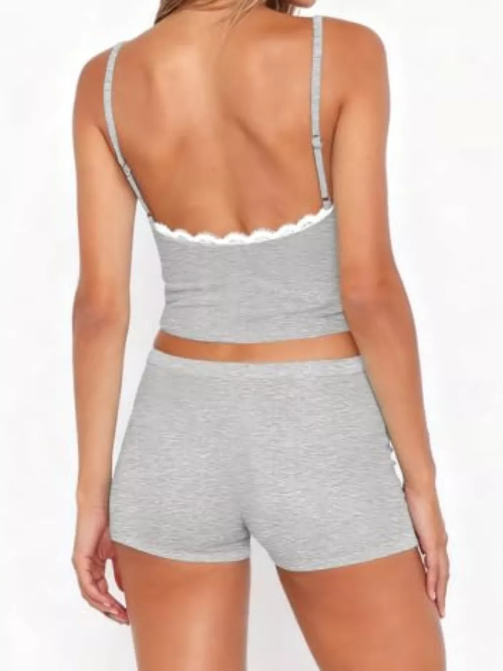 Contrast Trim Cami and Shorts Set, image 12
