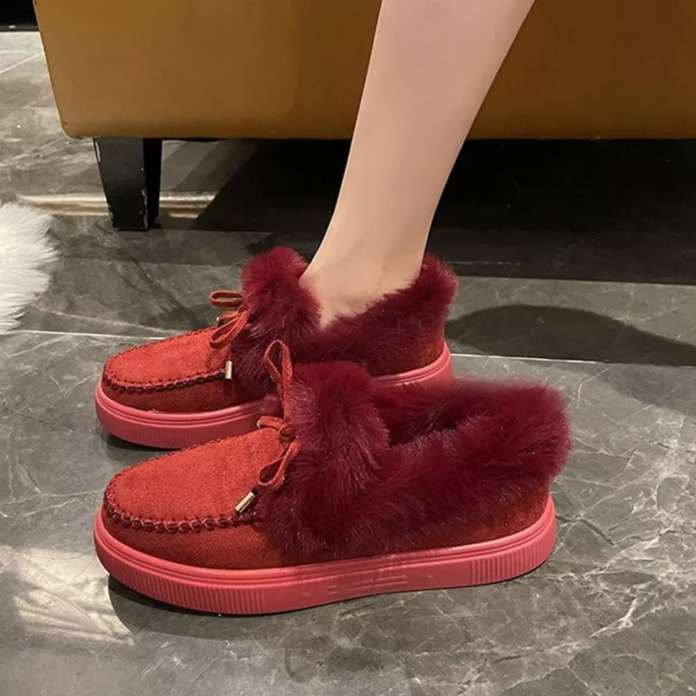 Fuzzy Round Toe Slip-Ons, image 9