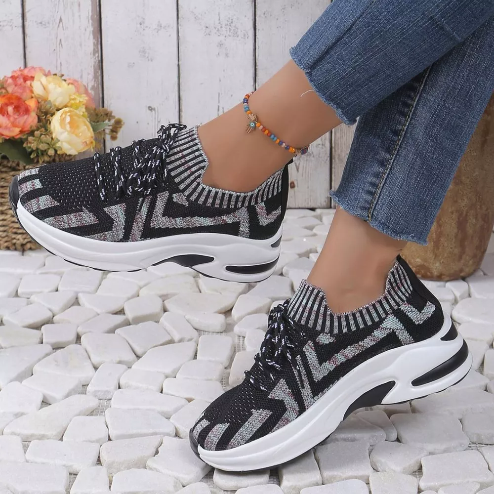 Round Toe Platform Sneakers, image 7