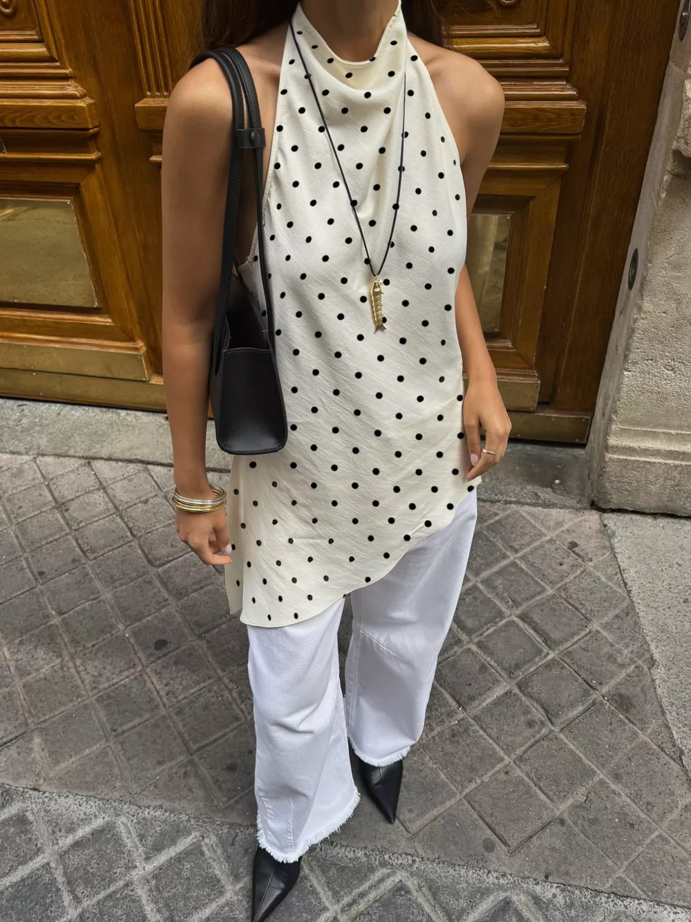 Polka Dot Halter Neck Top, image 3