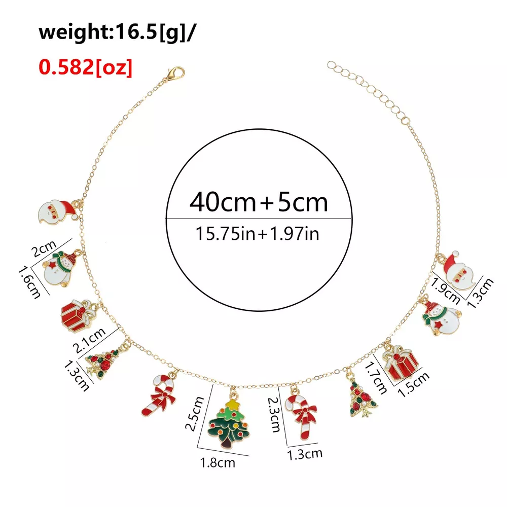 Christmas Charm Alloy Necklace, image 10
