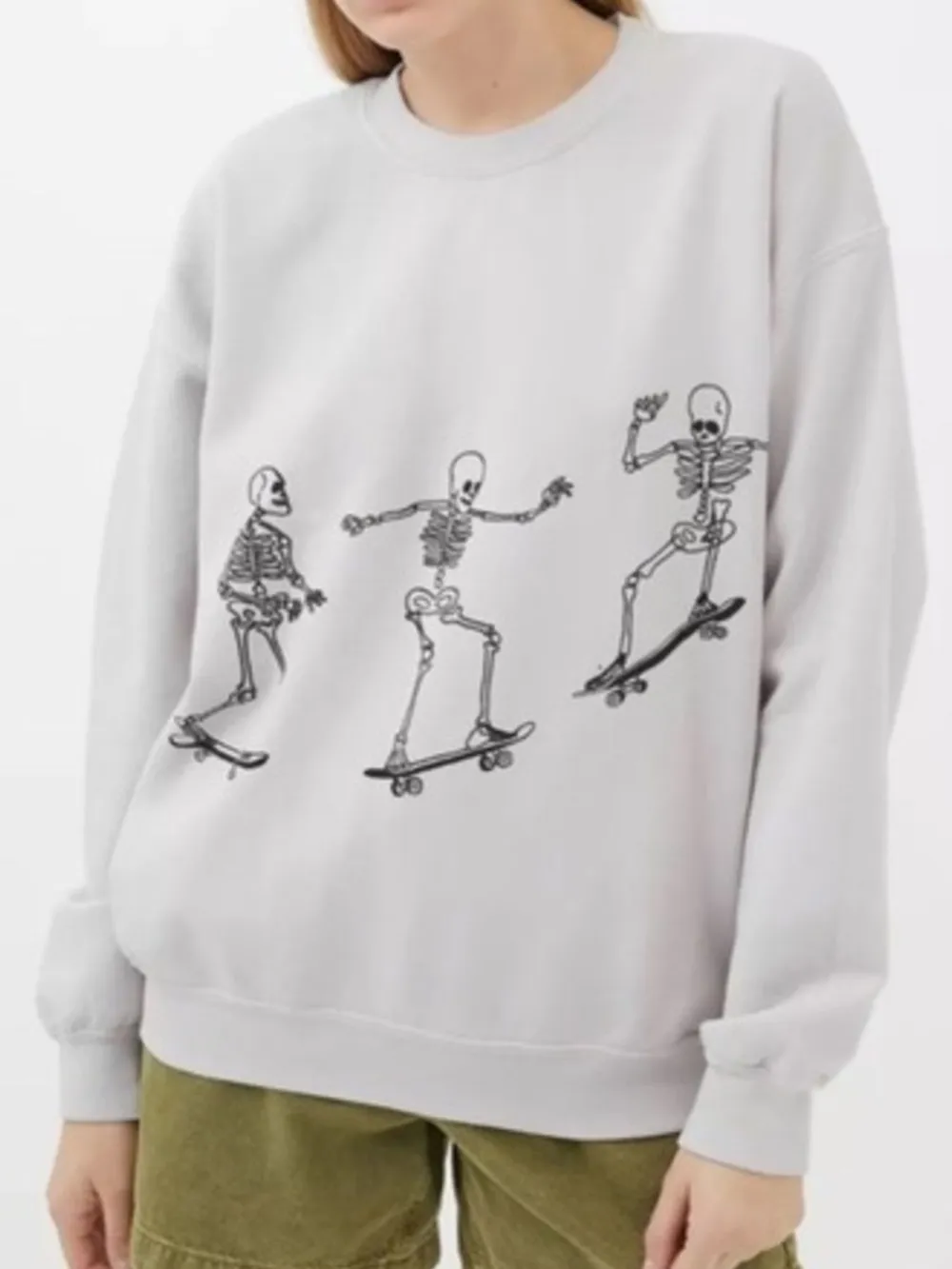 Skeleton Graphic Oversized Sweatshirt, image 5
